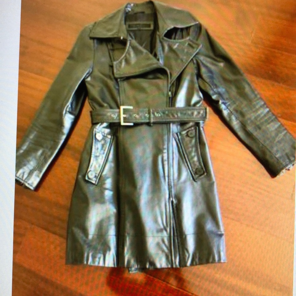 Kenneth Cole Black 3/4 women’s leather jacket